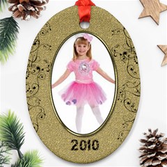 Gold Oval 2010 Ornament - Ornament (Oval)