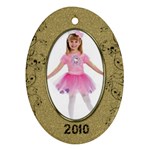 Gold Oval 2010 Ornament - Ornament (Oval)