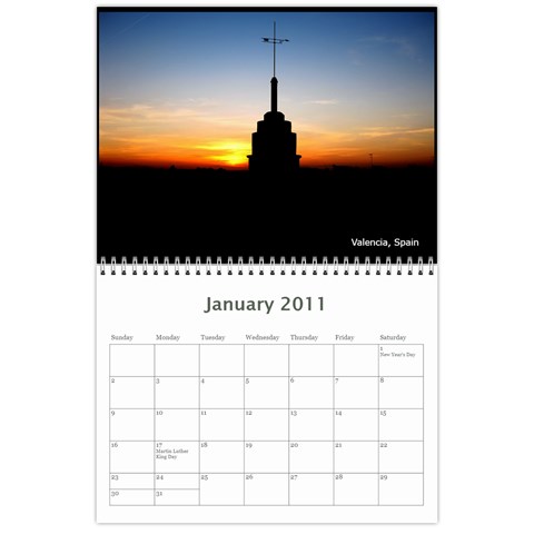 12 Month Holiday Calendar By Kenny Porras Jan 2011