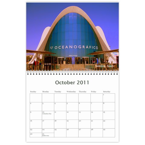 12 Month Holiday Calendar By Kenny Porras Oct 2011