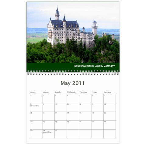 12 Month Holiday Calendar By Kenny Porras May 2011