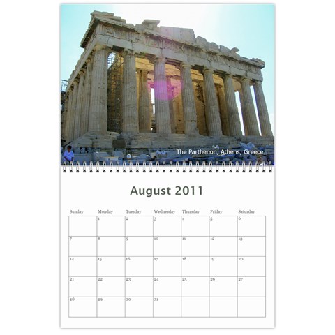 12 Month Holiday Calendar By Kenny Porras Aug 2011