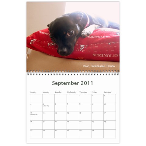12 Month Holiday Calendar By Kenny Porras Sep 2011