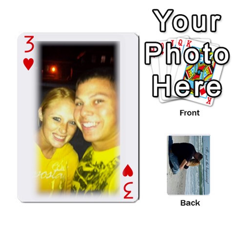 Carlie And Jaramie Playing Cards By Doug Trimble Front - Heart3