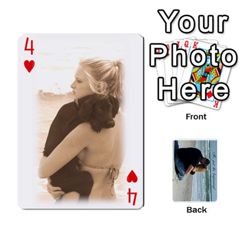 Carlie And Jaramie Playing Cards By Doug Trimble Front - Heart4