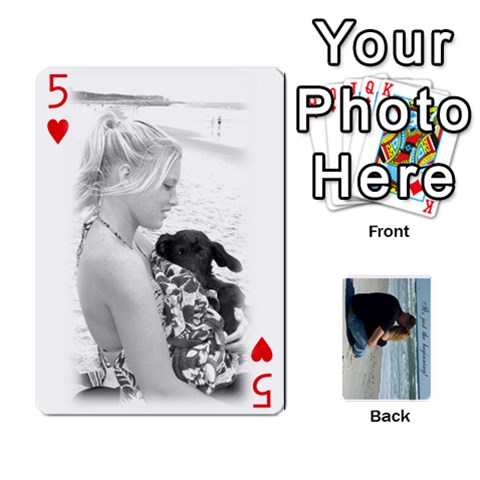 Carlie And Jaramie Playing Cards By Doug Trimble Front - Heart5