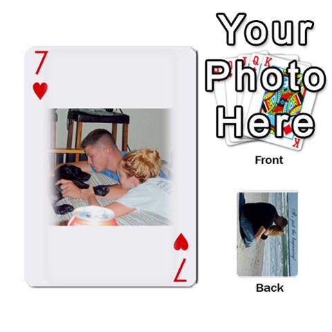 Carlie And Jaramie Playing Cards By Doug Trimble Front - Heart7
