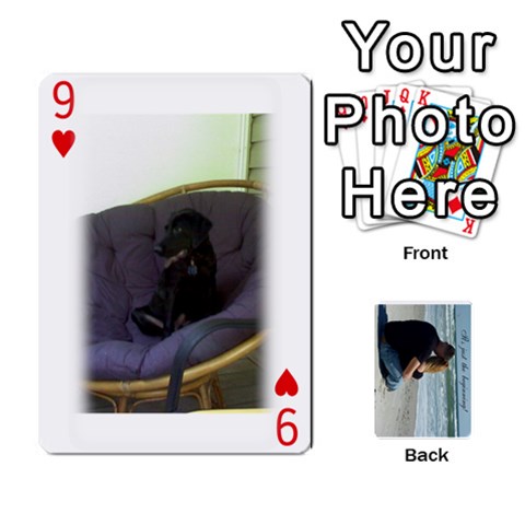 Carlie And Jaramie Playing Cards By Doug Trimble Front - Heart9