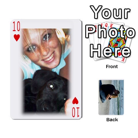 Carlie And Jaramie Playing Cards By Doug Trimble Front - Heart10