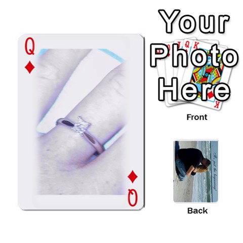 Queen Carlie And Jaramie Playing Cards By Doug Trimble Front - DiamondQ
