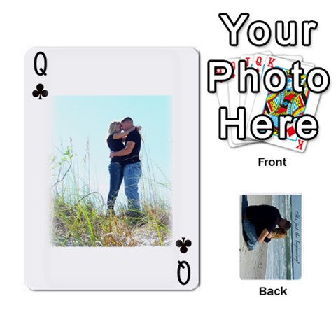Queen Carlie And Jaramie Playing Cards By Doug Trimble Front - ClubQ