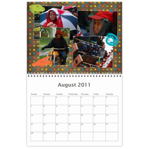 2011 Calendar By Jamie Kriegel Aug 2011
