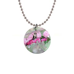 Bleeding Heart - 1  Button Necklace