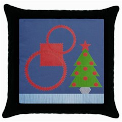 Christmas pillow - Throw Pillow Case (Black)