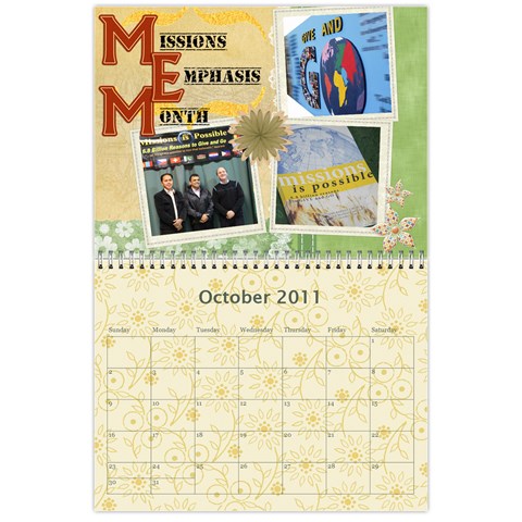 Church Calendar By Jo Oct 2011