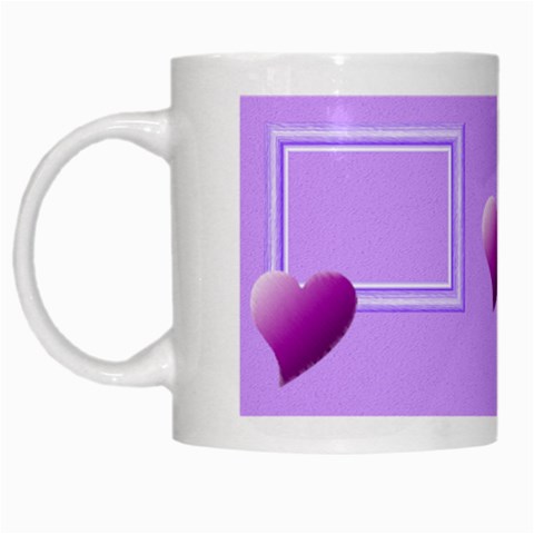 Purple Hearts Mug By Daniela Left