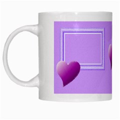 Purple hearts mug - White Mug