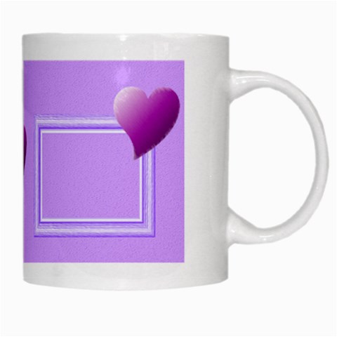 Purple Hearts Mug By Daniela Right