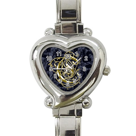 Golden Letter C Heart Watch By Chere s Creations Front