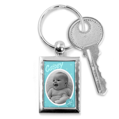 Rectangle Keychain Baby Boy By Laurrie Front