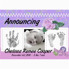 7x5 Photo Card Baby Girl - 5 x 7 Photo Cards 7x5 Photo Card Baby Girl - 5 x 7 Photo Cards
