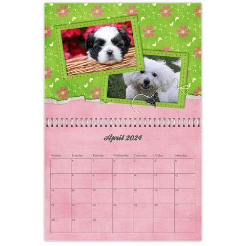 Pinky Green 2024 Calendar By Mikki Apr 2024