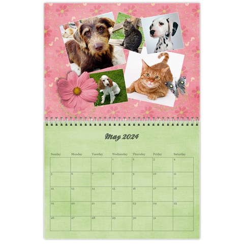 Pinky Green 2024 Calendar By Mikki May 2024