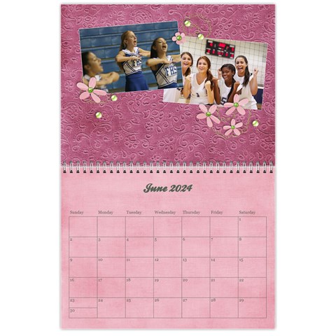 Pinky Green 2024 Calendar By Mikki Jun 2024