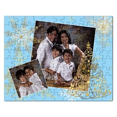 gold xmas tree puzzle - Jigsaw Puzzle (Rectangular)