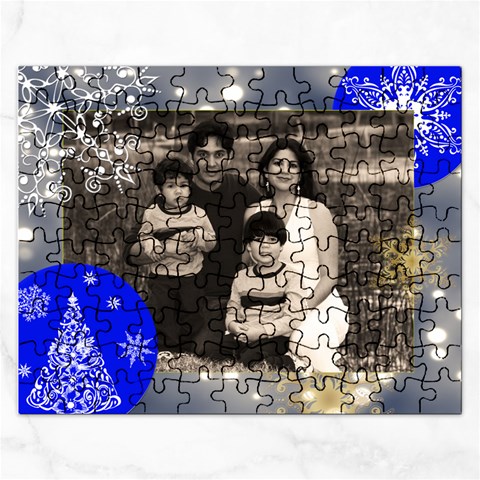 Xmas Gray Light W/snowflakes Puzzle By Ivelyn Front