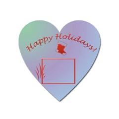Happy holidays - heart magnet - Magnet (Heart)