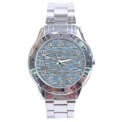 Blue stainless steel watch - Stainless Steel Analogue Watch