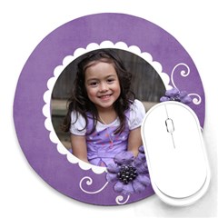 Round Mousepad- Violet Kiss