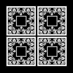 Art Nouveau Classic black & White quickpages  12 x 12  - ScrapBook Page 12  x 12 