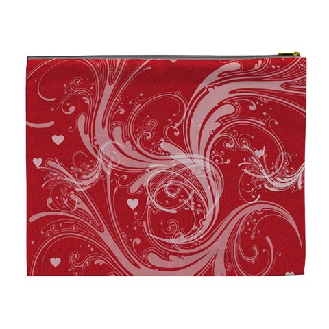 Red & White Xl Cosmetic Bag Template By Laurrie Back