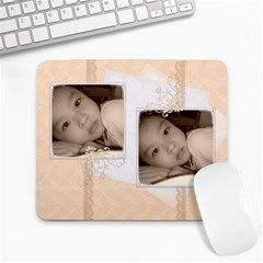 Pretty In Peach Lace Custom Large Mousepad