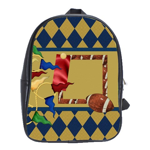 Games We Play Football Backpack By Lisa Minor Front