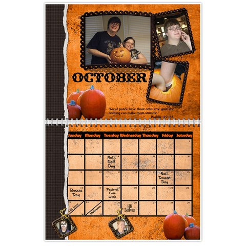 Reese Family Calendar By Memorykeeper Oct 2011