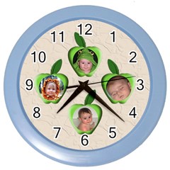 Green Apple Clock - Color Wall Clock