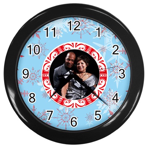 White Light Gold Snowflake Clock By Ivelyn Front