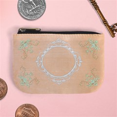 Orange-Green Elegant Swirls Mini Coin Purse