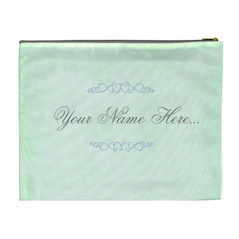 Pale Green Custom Cosmetic Bag Xl By Happylemon Back