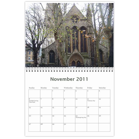 London 2011 Calendar By Sarah Nov 2011
