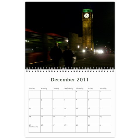 London 2011 Calendar By Sarah Dec 2011