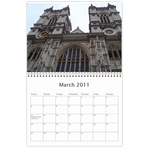 London 2011 Calendar By Sarah Mar 2011