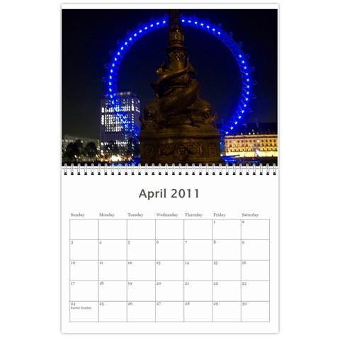 London 2011 Calendar By Sarah Apr 2011
