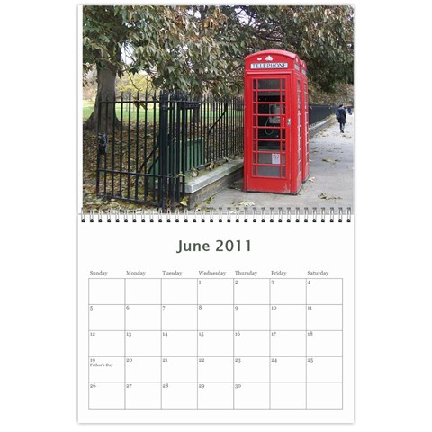 London 2011 Calendar By Sarah Jun 2011