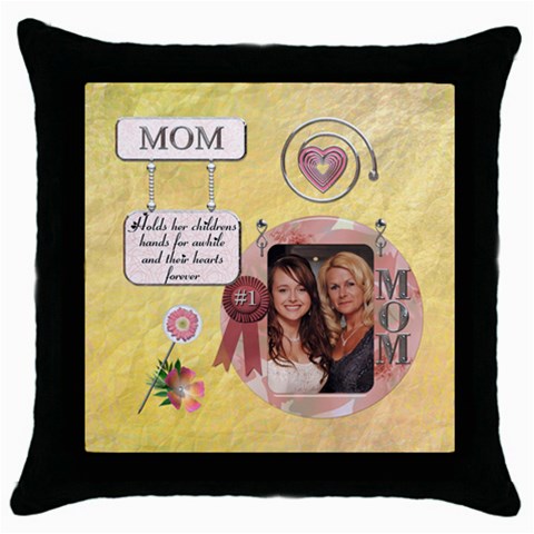 Mom Throw Pillow Case By Lil Front