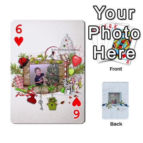 Branndons 4 Playing Cards By Sherry Front - Heart6