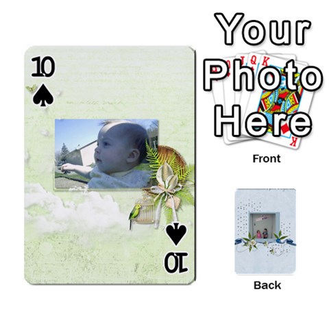Branndons 4 Playing Cards By Sherry Front - Spade10
